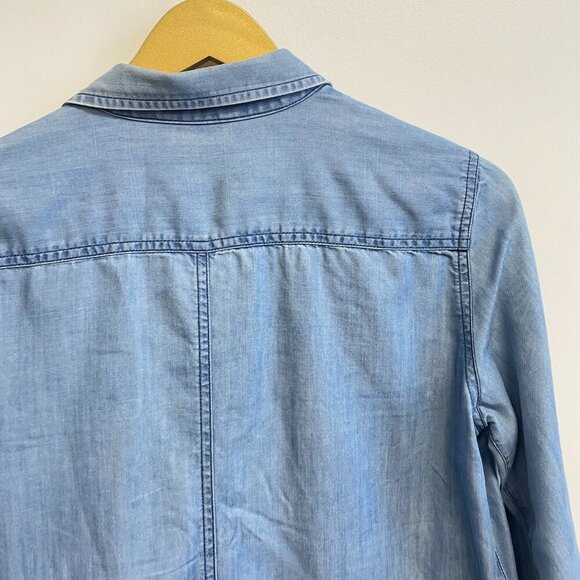 Club Monaco Chambray Denim Button Down Top - Picture 9 of 11